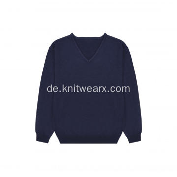 Herren Strickpullover Klassischer Pullover mit V-Ausschnitt